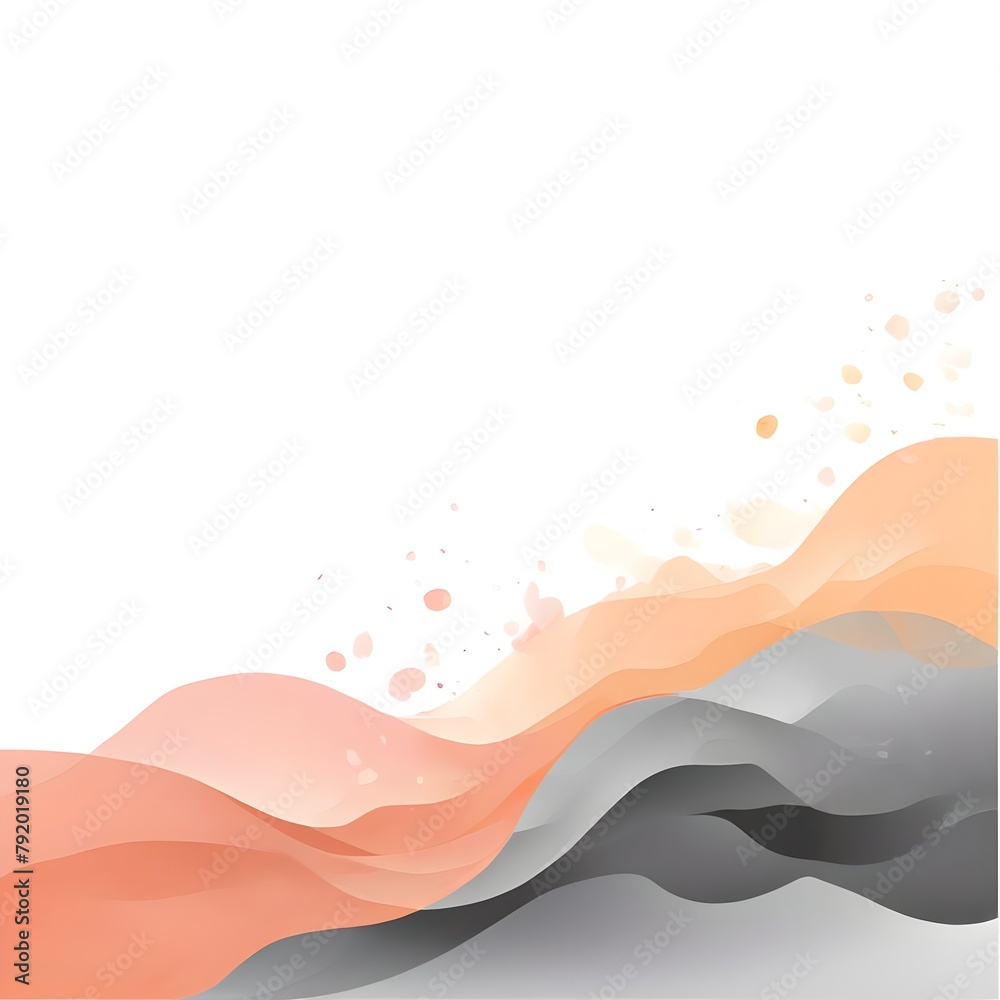 Fototapeta premium Abstract Peach & Gray Wave Background