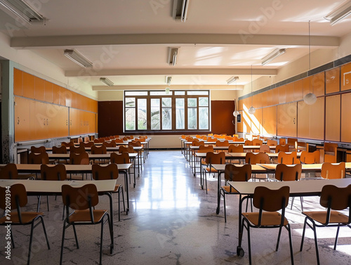 An empty classroom at the university