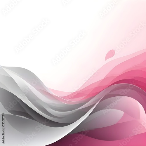 Abstract Pink & Gray Wave Background