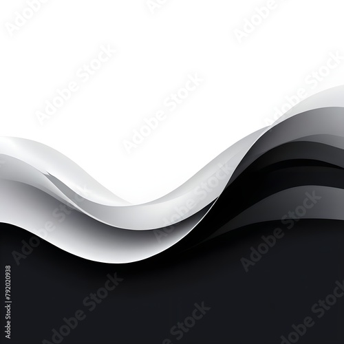 Abstract Black & White Wave Background