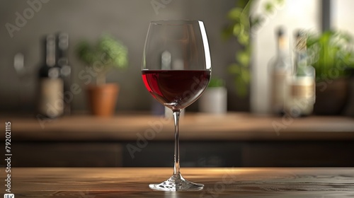 Closeup of red wine pouring in glass.