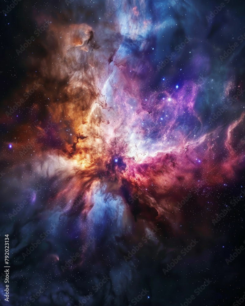 Fototapeta premium Iridescent Cosmos Capturing Celestial Splendor