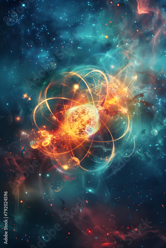 The Quantum Ballet: Atom Structure, Quantum Superposition, and Wave-Particle Duality in the Universe photo