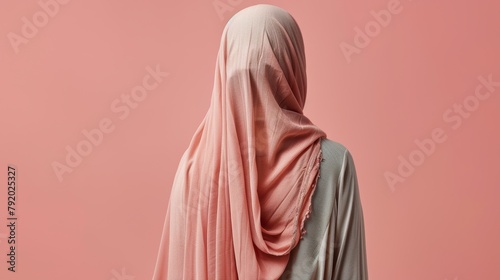 A muslim woman in beautiful hijab, muslim traditional clothing.