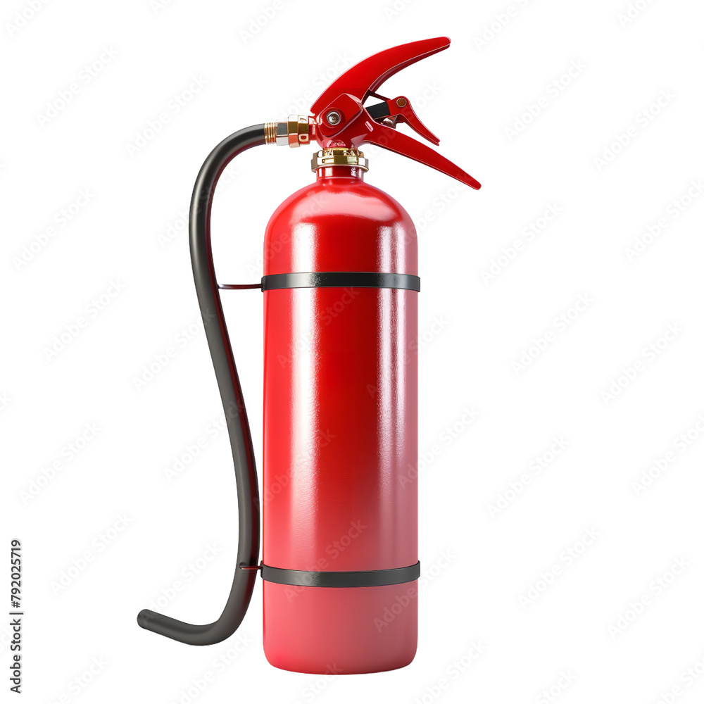Megnificent Fire Extinguisher Training Isolated On White Background Megnificent Fire Extinguisher Training Isolated On White Background