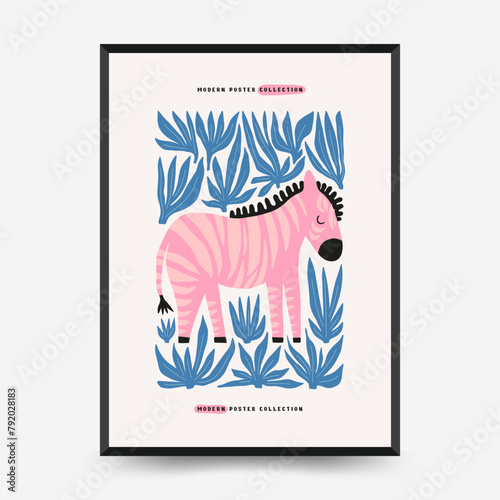 Abstract Childrens Room posters template. Modern trendy Kids minimal style. Hand drawn design for wallpaper, wall decor, print, postcard, cover, template, banner. 