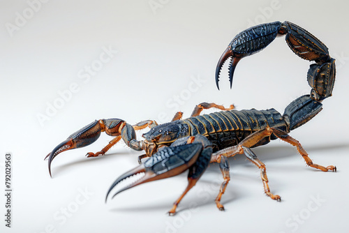 A scorpion striking with its stinger