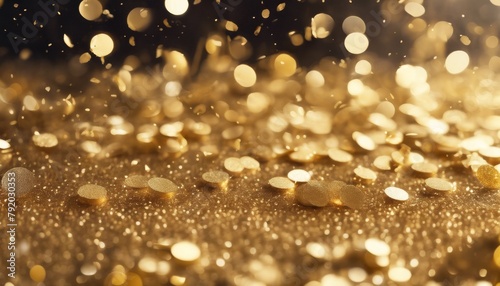  Confetti Glitter Gold Dots frame special effect bokeh light overlay dot sparkle shape craft design detail celebration effe 