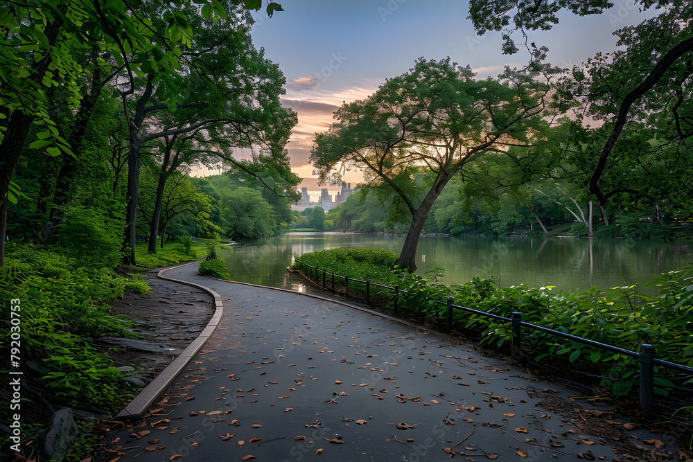 The Serene Solitude of Early Morning Central Park, New York City - A Journey Towards Quietness