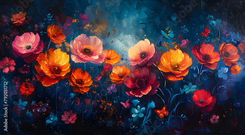 Enchanted Garden: Oil Painting Unveiling the Whimsical Transformation of Flora and Fauna © Thien Vu