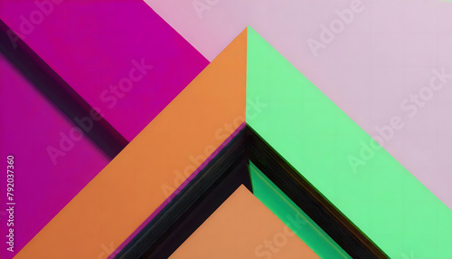 Wallpaper Mural geometrischer, hintergrund, neon, 3d, bunt, formen, abstrakt, dekor, artwork, niemand, Balken, modern, retro, 80s, 90s, copy space Torontodigital.ca