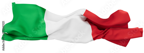 Italian Flag Fluttering Elegantly, a Representation of Unity and National Pride
