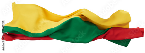 Lithuanian Flag Displaying National Colors in a Vibrant Wave of Unity