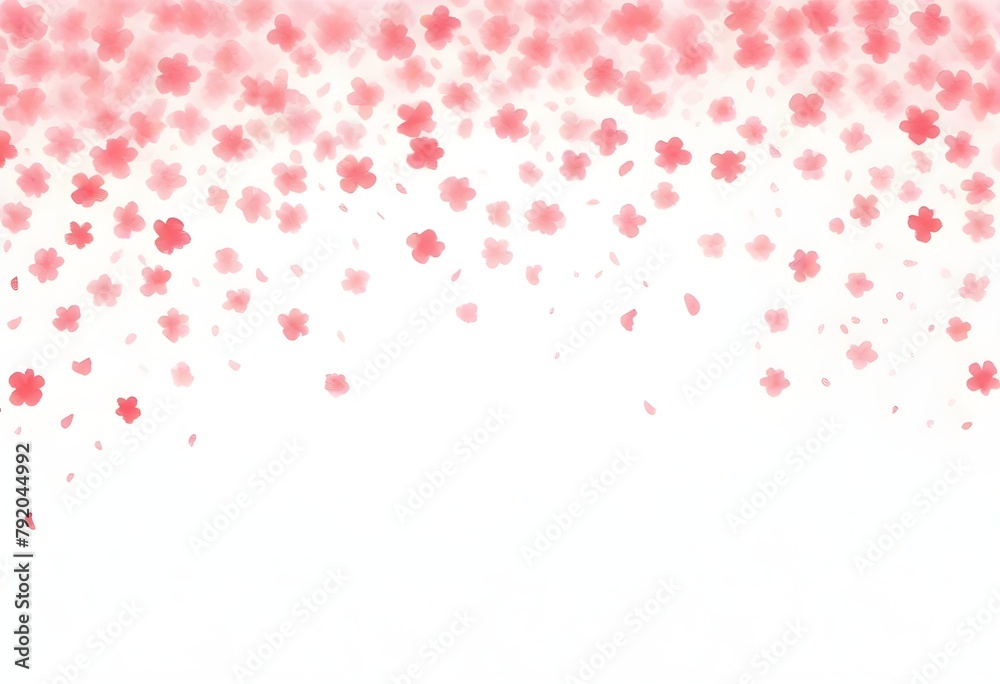 Watercolor painting a pattern of delicate cherry b