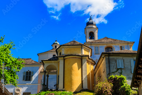 Sanctuary of the Crucifix on the Sacred Mount Calvary of Domodossola, a UNESCO World Heritage site, is one of most important religious and historical sites in Piedmont, Italy