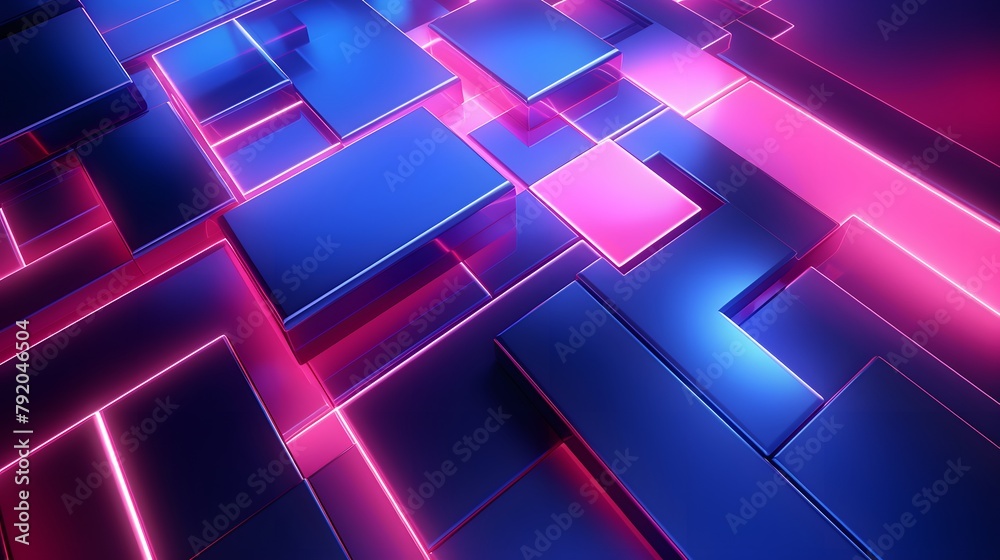 3d rendering of blue and pink abstract geometric background. Scene for advertising, technology, showcase, banner, game, sport, cosmetic, business, metaverse. Sci-Fi Illustration. Product display 3d rendering of blue and pink abstract geometric background. Scene for advertising, technology, showcase, banner, game, sport, cosmetic, business, metaverse. Sci-Fi Illustration. Product display