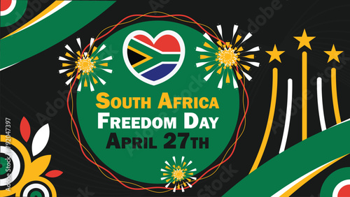 South Africa Freedom Day vector banner design. Happy South Africa Freedom Day modern minimal graphic poster illustration.