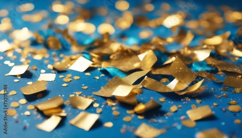 'color confetti blue concept. background. trend space Beautiful text. Gold background Main festive abstract bokeh bright christmas glistering glow holiday magic party shimmer'