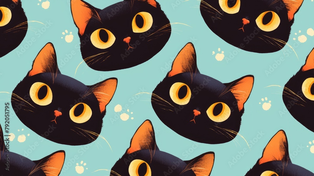 Delight in a charming 2d pattern featuring the endearing face of a Bombay cat a beloved pedigree breed among cat enthusiasts This all over print designed for those who adore black A
