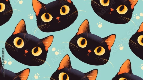 Delight in a charming 2d pattern featuring the endearing face of a Bombay cat a beloved pedigree breed among cat enthusiasts This all over print designed for those who adore black A