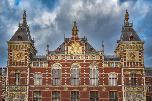 historischer Bahnhof in Amsterdam / Niederlande