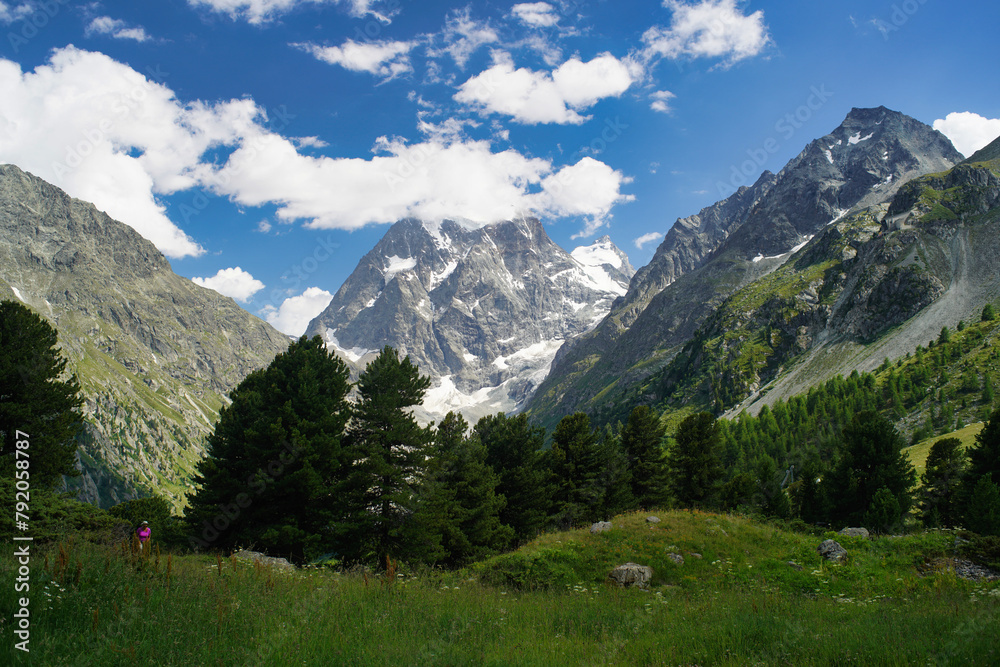 Trail to Arolla in the Pennine Alps, Switzerland.
