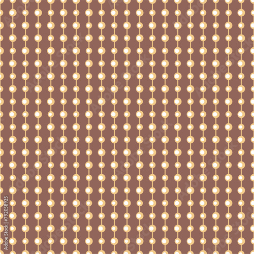 Seamless glamour print pattern with beads jewelry art decor wallpaper for textile, package, paper