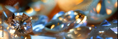 caustics through cubic zirconia gemstone photo