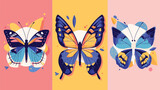 Monarch Butterfly Butterfly Icon Butterfly Set Butt