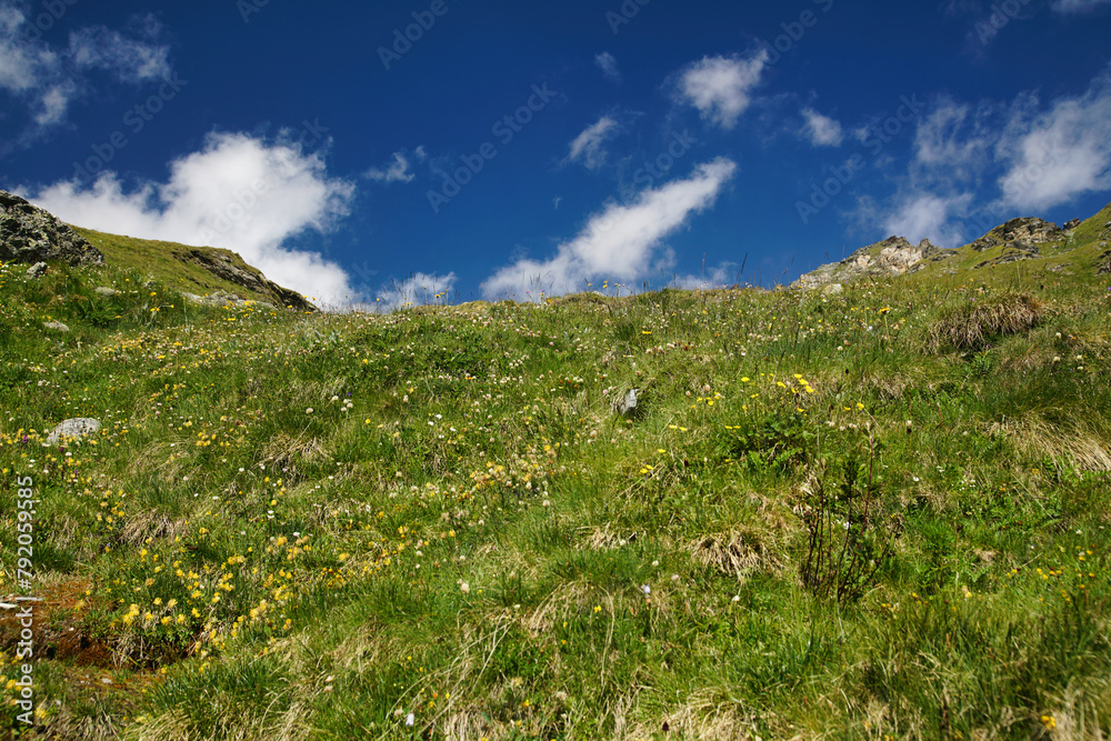 Trail to Arolla in the Pennine Alps, Switzerland.