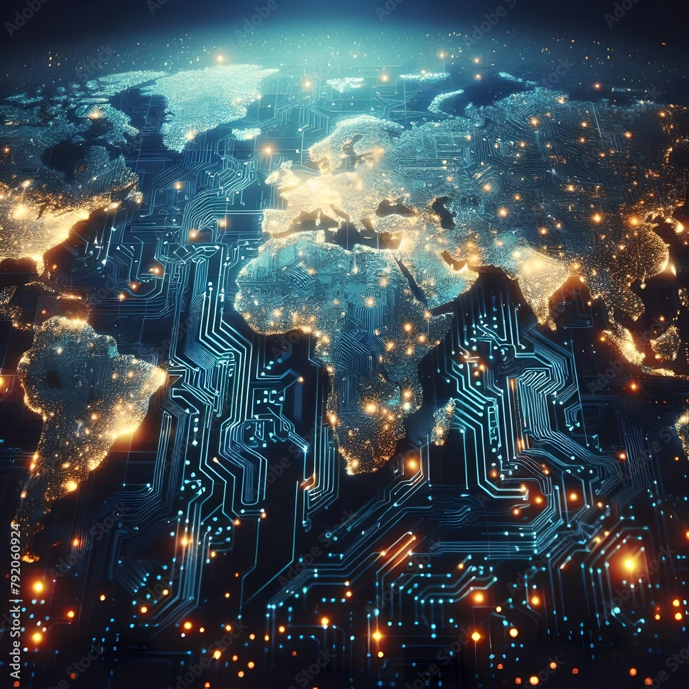 Obraz premium Exchange data around the world 