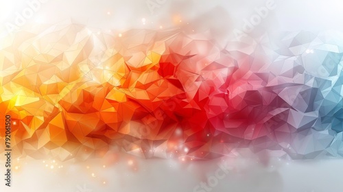 Illustration of an abstract polygonal data technology communication design background