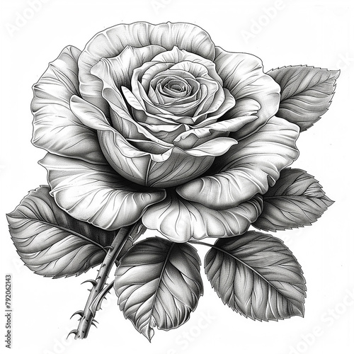 a beautiful photo of red rose with simple background made with generative AI