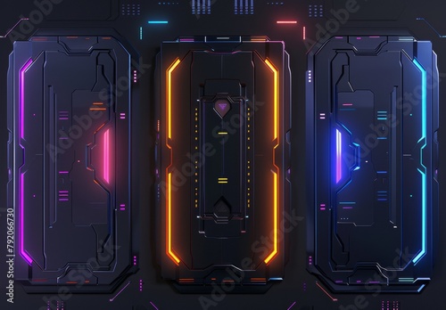 Create futuristic backgrounds with glowing neon elements