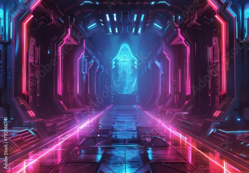 Create futuristic backgrounds with glowing neon elements