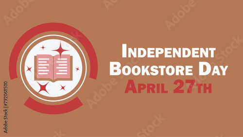 Independent Bookstore Day vector banner design