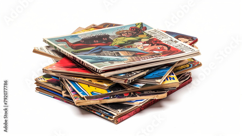 stack of comic books