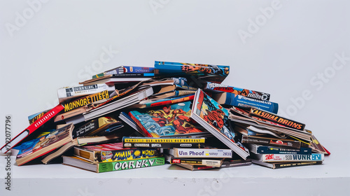 stack of comic books