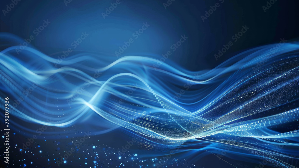 Vibrant Light Waves in Midnight Blue Vibrant Light Waves in Midnight Blue