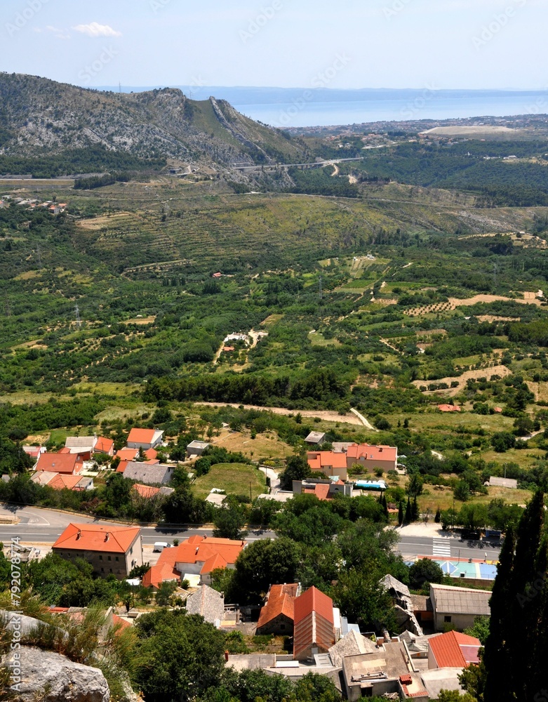 View from Klis fortress in Croatia.