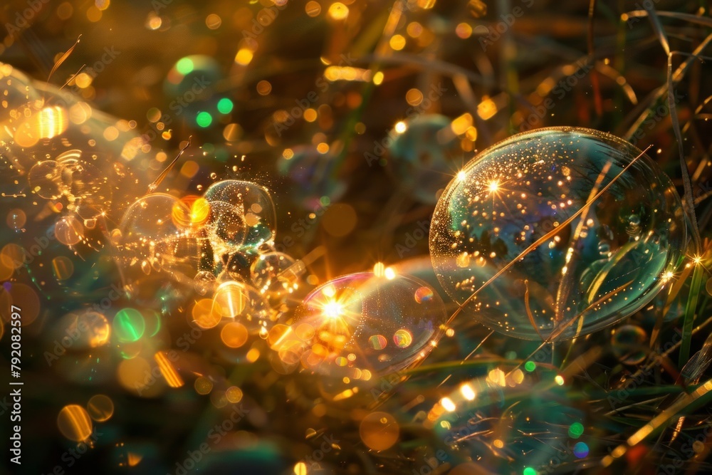 soap bubbles shimmering with beautiful light soap bubbles shimmering with beautiful light
