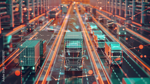 nueva tecnología de transporte conexión de datos de red inteligencia artificial innovación y realidad virtual tecnología automática en ciudad inteligente con 
