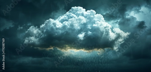 Beautiful rain cloud in upcoming storm weather.