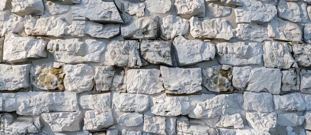 Medieval natural stone wall textured background.
