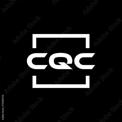 Initial letter CQC logo design. CQC logo design inside square. photo