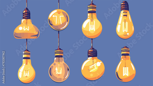 Normal bulbs hanging icon vector illustration desig photo