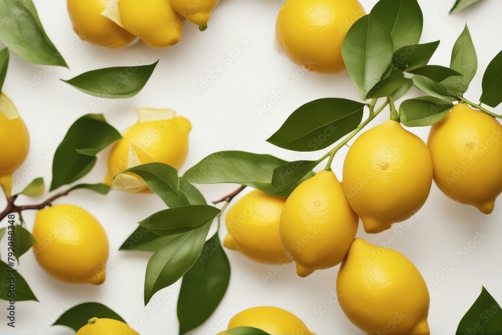 'ripe lemons white background antioxidant citric citrous colours copy cut delicious detox eat exotic flat food fresh fruit healthy isolated juicy lay lemon many natural nourishment object organic'