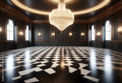 3D model a realistic 8k art deco ballroom with a g (1)