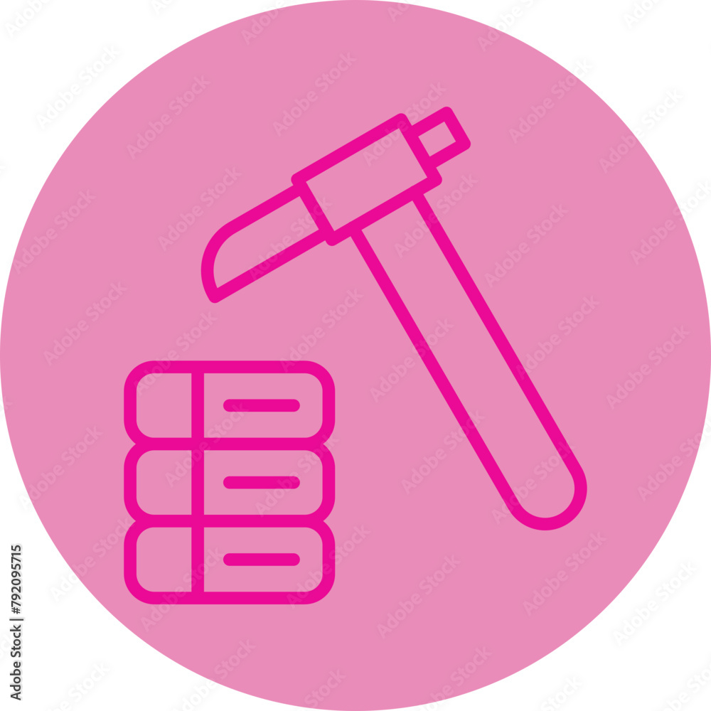 Data Mining Pink Line Circle Icon Data Mining Pink Line Circle Icon