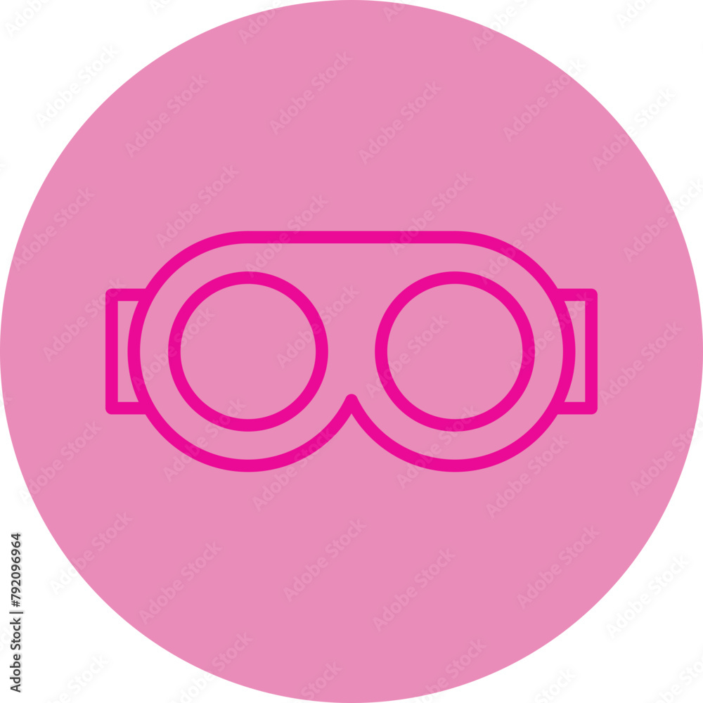 Obraz premium Goggle Pink Line Circle Icon